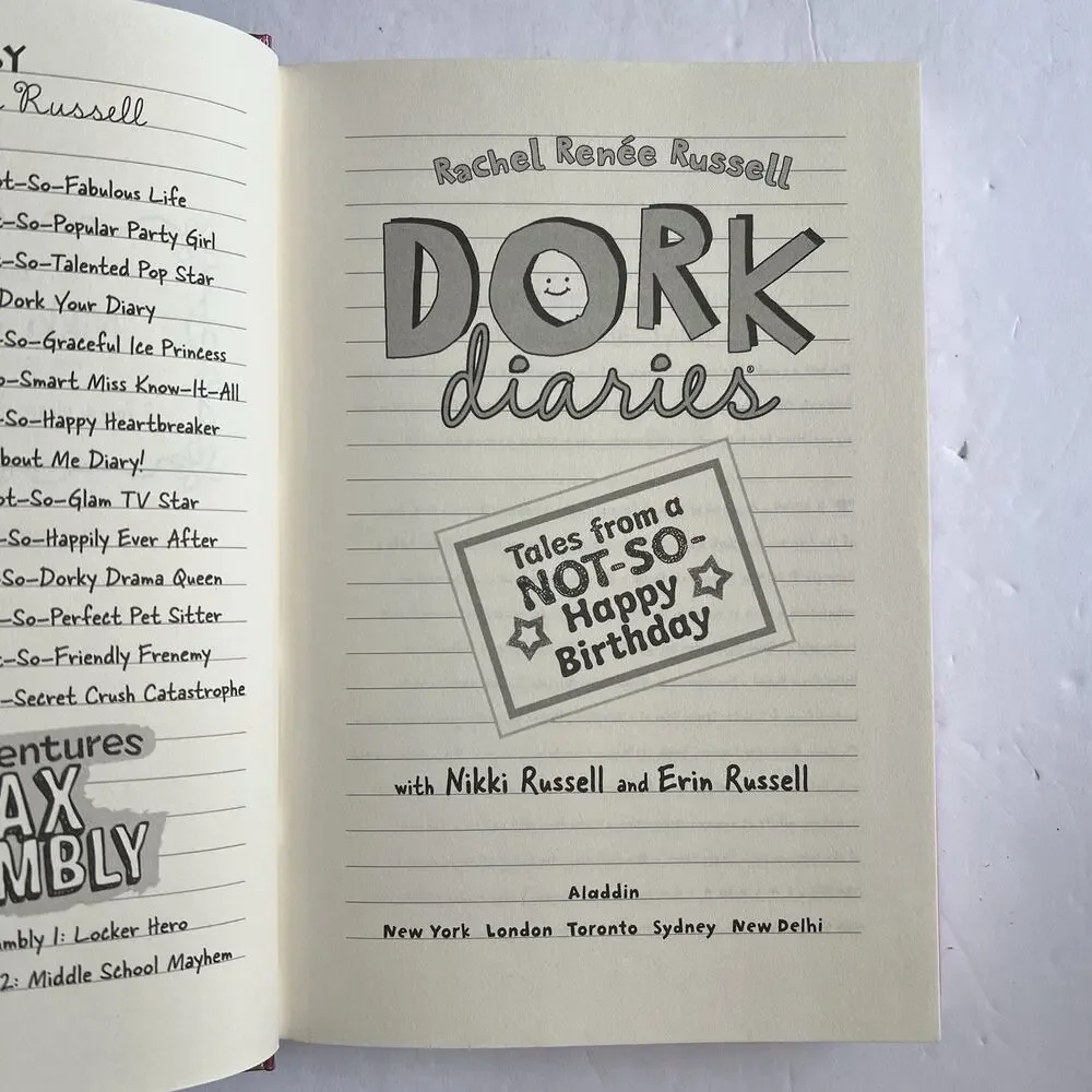 Dork Diaries 13 Tales from a Not So Happy Birthday Hardcover Rachel Renee Russel